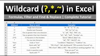 Wildcard in Microsoft Excel| Use in Formulas, Filters and Find & Replace | Complete tutorial screenshot 4