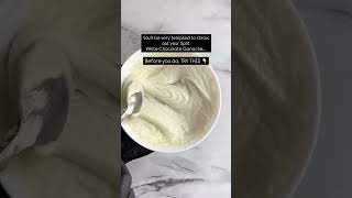 White chocolate ganache is extra sensitive and can split easily when overheated (we’ve all been