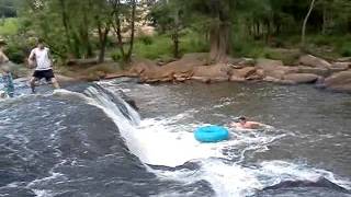 tubing down the waterfall glendale falls