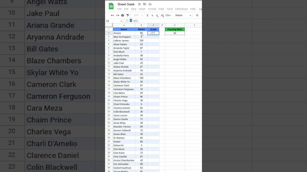 How to use the IF function in Google Sheets! 🤠 by CreatorBros