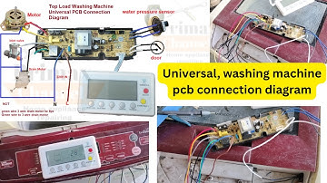 universal, washing machine pcb connection diagram #ripering  #wiringdiagram #repair