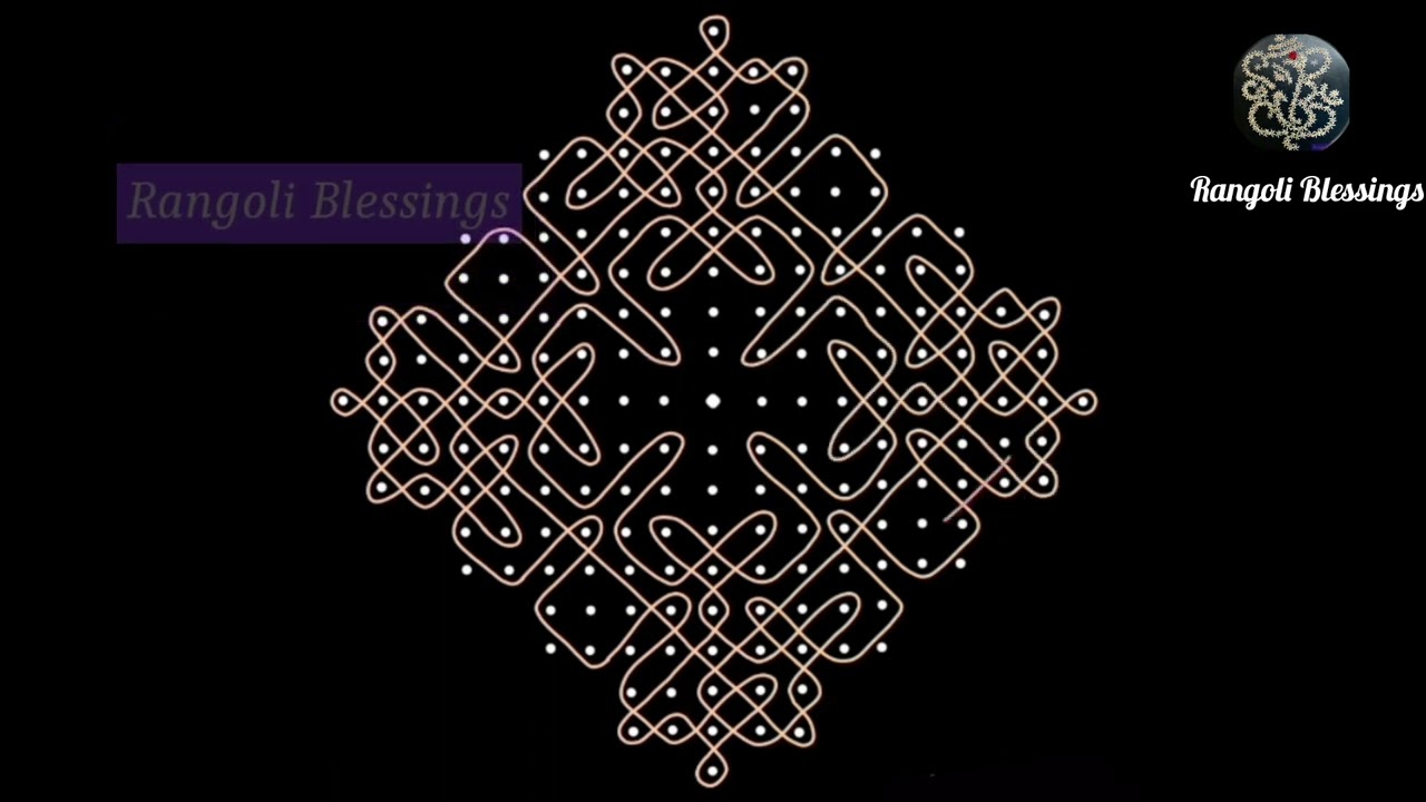 Classic Rangoli Design| 19 Dots Rangoli| Chukki Rangoli| Sikku Kolam| Chukkala Muggulu|ಚುಕ್ಕಿ ರಂಗೋಲಿ