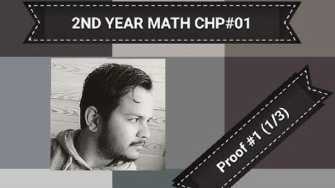 2nd Year Math Ex. 1.3 proof of formula part (A)