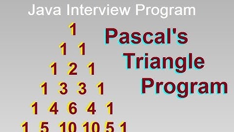 Pascal Triangle Program in Java || D.K. Gautam