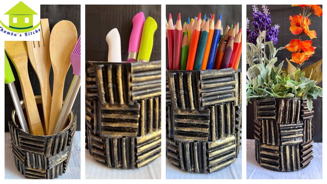 Waste material craft idea | Best out of waste | waste tin reuse idea ...