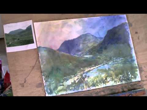 Watercolor Lesson Demonstration Glen Coe Scotland ...