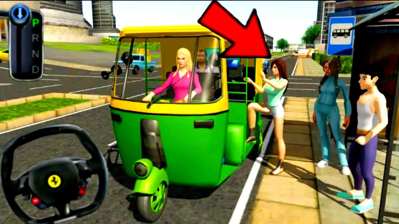 tuk tuk auto rickshah driving || gadi wala game || gadi wali game || gadi ka game || kar 