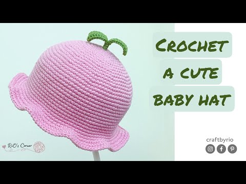 Video [Crochet] A cute hat for baby | Móc mũ mầm cây xinh... - youtube