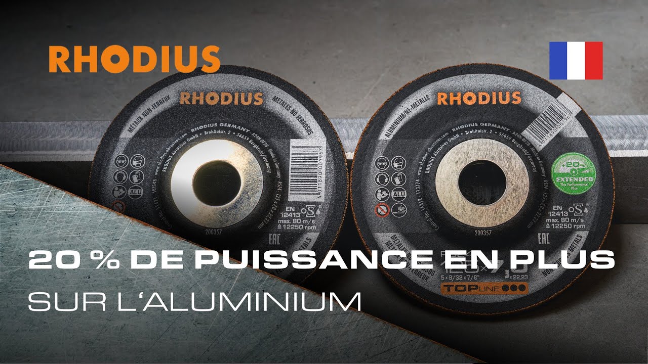 20 % d'enlèvement de matière en plus lors du meulage de l'aluminium – avec la RHODIUS RS24 EXTENDED