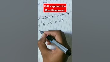 why 1 is neither prime nor composite? #class10 #one