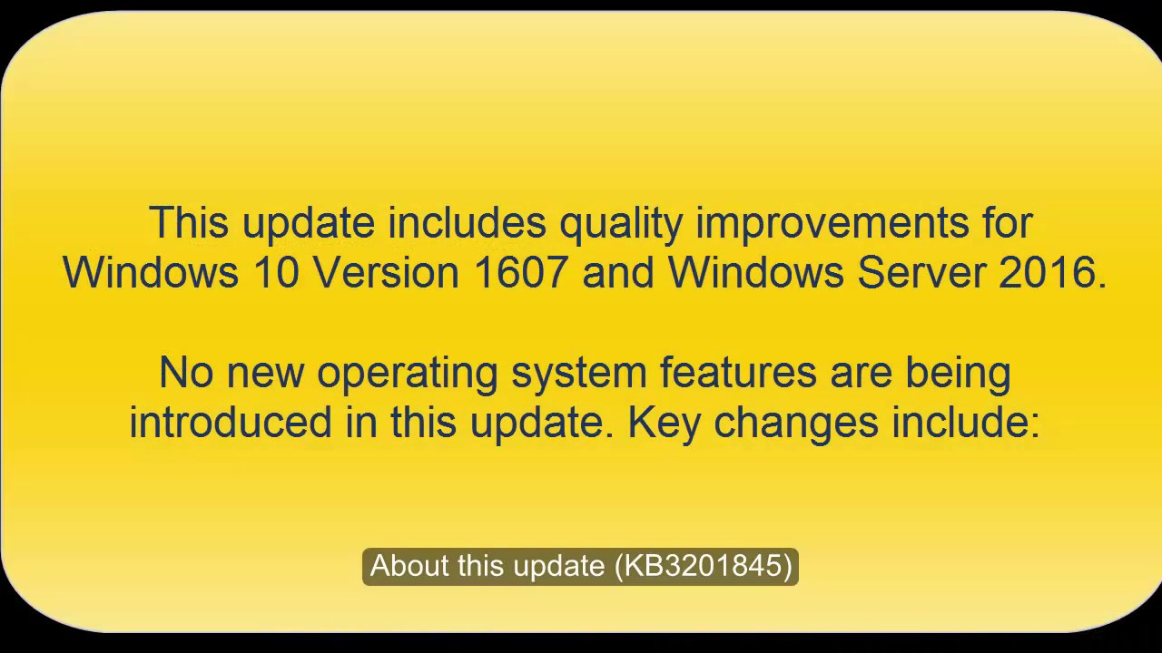 Windows 10 Version 1607 Für X64 Basierte Systeme Cumulative Update for Windows 10 Version 1607 for x64 based Systems