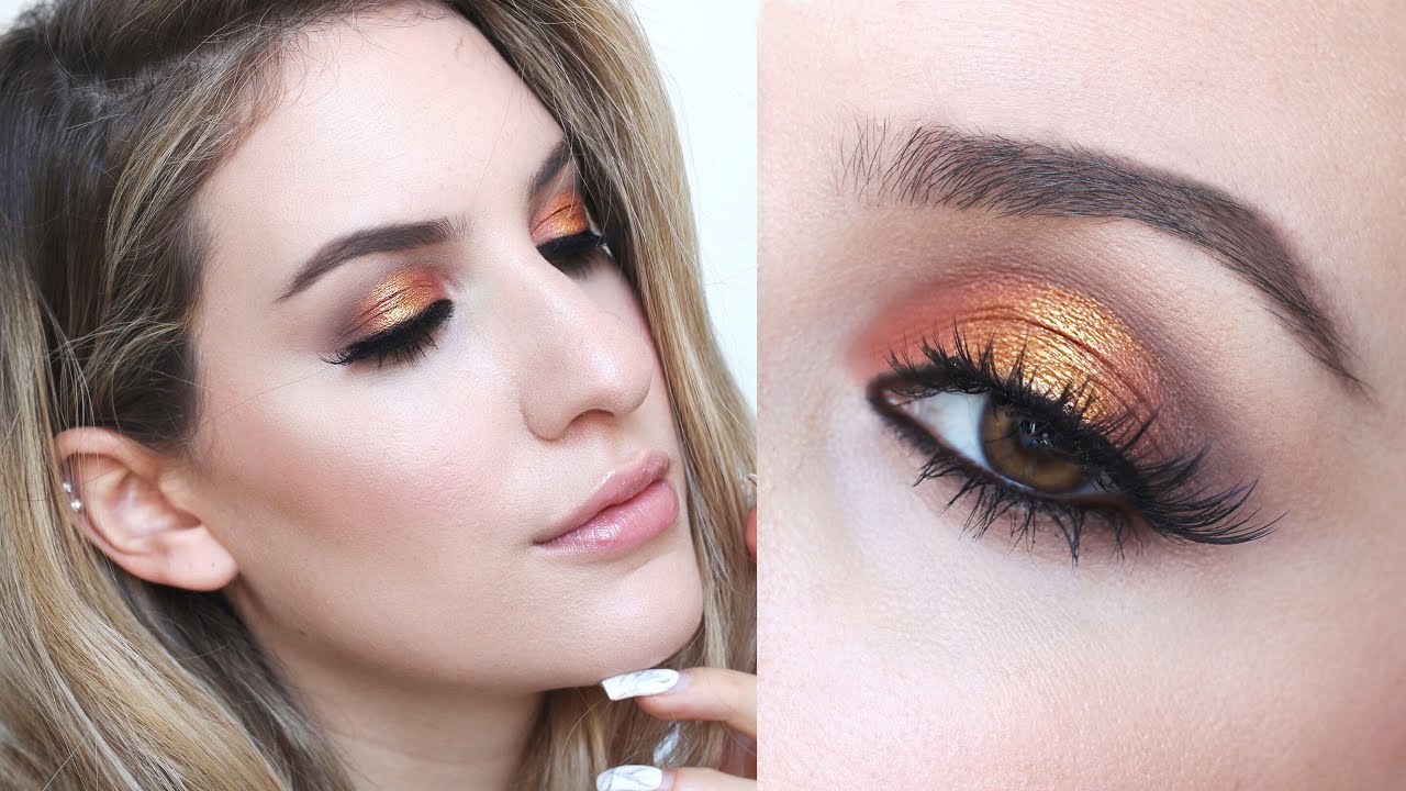 METALIC COPPER And GOLD HALO Eyes Makeup Tutorial