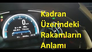 Kadran Üzerindeki Rakamların Anlamı... Honda Civic 2020 Eco Elegance Otomatik Cvt Fc5