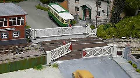Servo operated level crossing gates