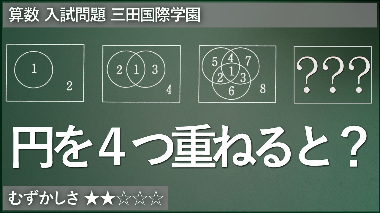 算数#6】円を4つ重ねると何個に分かれる？ - 三田国際【#規則性