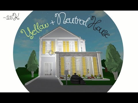 Bloxburg Yellow Neutral House Speedbuild 25k Youtube - roblox bloxburg aesthetic family home 25k youtube