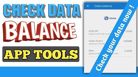 Check Data Balance | Globe Smart | App Tools