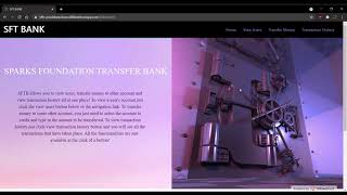 SFT Bank | The Sparks Foundation | #GRIPAPRIL2021 | Web Development | Task 1