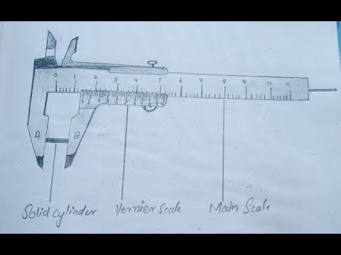 How To Draw Vernier Calipers, iti engineering drawing first Year All Trade  #sanjeevsiriti# - YouTube