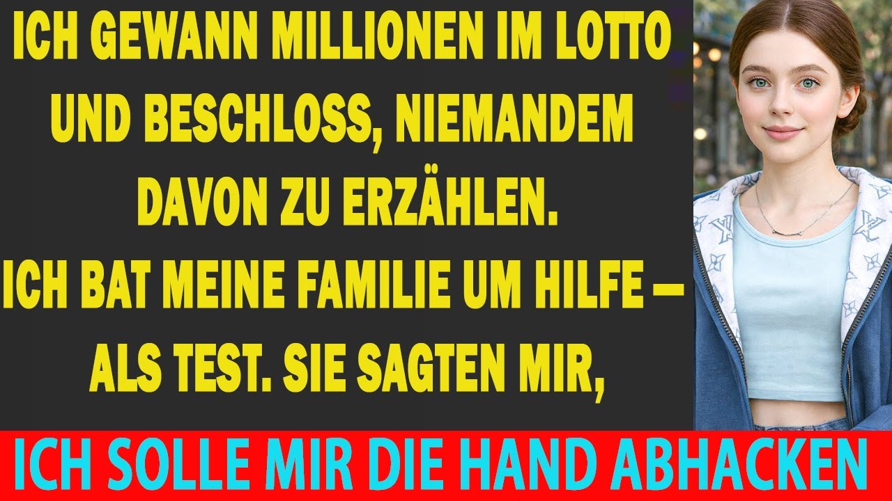 ICH GEWANN MILLIONEN IM LOTTO UND SCHWIEG — ICH BAT MEINE FAMILIE UM HILFE ALS EIN…