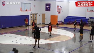🏀 Mark Cascio of SAVI Coaching demonstrates a 3-on-2 drill designed to eliminate threes and lay...