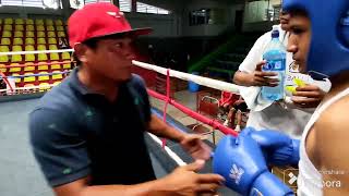 Moisés Peña Vs Luis Rivas, 105 lb. Mierc de boxeo Onofre Ramírez. 15 mayo 2024, Gimn Nicarao.