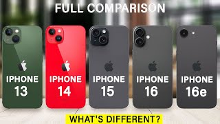 Iphone 16E Vs Iphone 16 Vs Iphone 15 Vs Iphone 14 Vs Iphone 13 Full Review In 2025