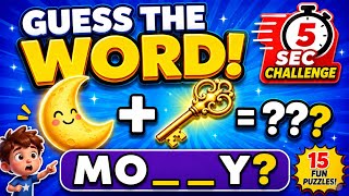 Guess the Word by Pictures! | 15 Fun Picture Puzzles for Kids | 5 Second Brain Challenge screenshot 5