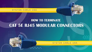 How to Terminate Cat5E RJ45 Modular Connectors