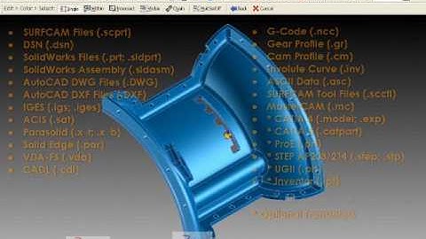 SURFCAM Overview -  FIle Translators