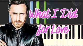 🎹David Guetta - What I Did For Love ft Emeli Sandé(Piano Tutorial Synthesia)❤️♫