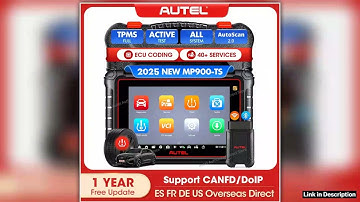 2025 Autel MaxiPRO MP900TS Scanner TPMS Diagnostic Tool ECU Coding Active Test 40 Services CAN