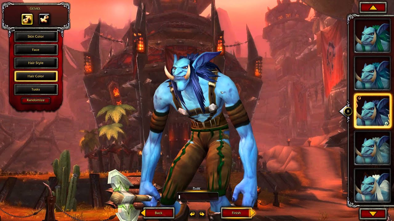WoW - Draenor - TROLL MALE Customization [4K60] - YouTube