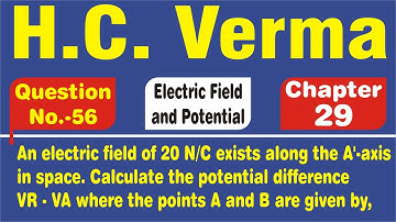 An electric field of 20 N/C exists along the A