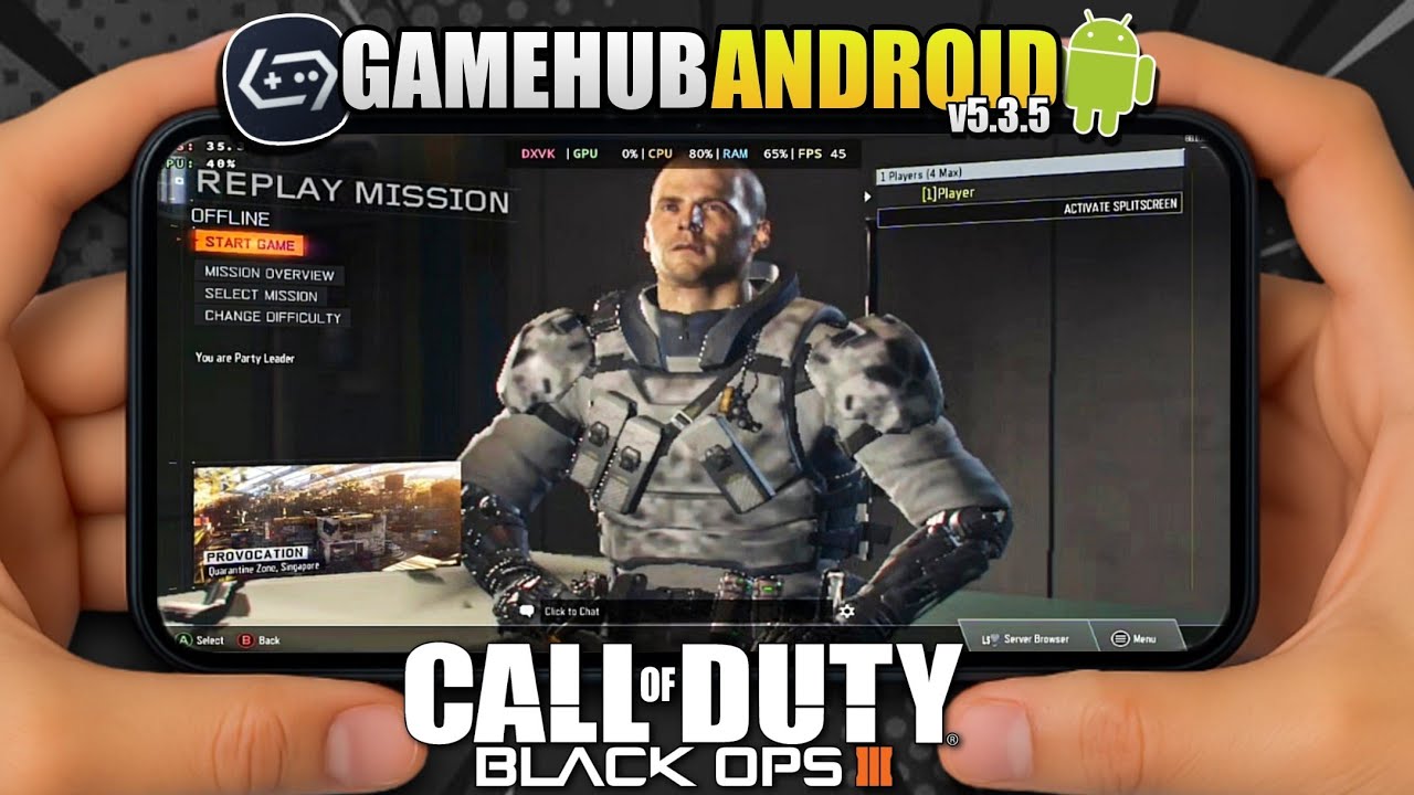 Call of Duty Black Ops 3 on Android GameHub v5.3.5 Gameplay Test ...