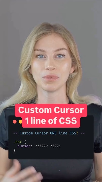Custom Cursor in 1 line of CSS! - YouTube