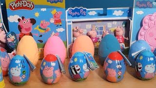 PEPPA PIG Unboxing Toys Review and Surprise Eggs /play-doh ASMR