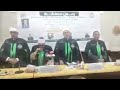 لحظة النطق بالحكم بحصول الشيخ محمد البلاكوسي على الدكتوراة في القراءات وعلومها لحظة النطق بالحكم بحصول الشيخ محمد البلاكوسي على الدكتوراة في القراءات وعلومها