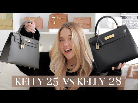 HERMÈS KELLY 25 V2 KELLY 28  WHICH ONE IS BETTER? WHAT FITS, MOD-SHOTS,  PROS & CONS 