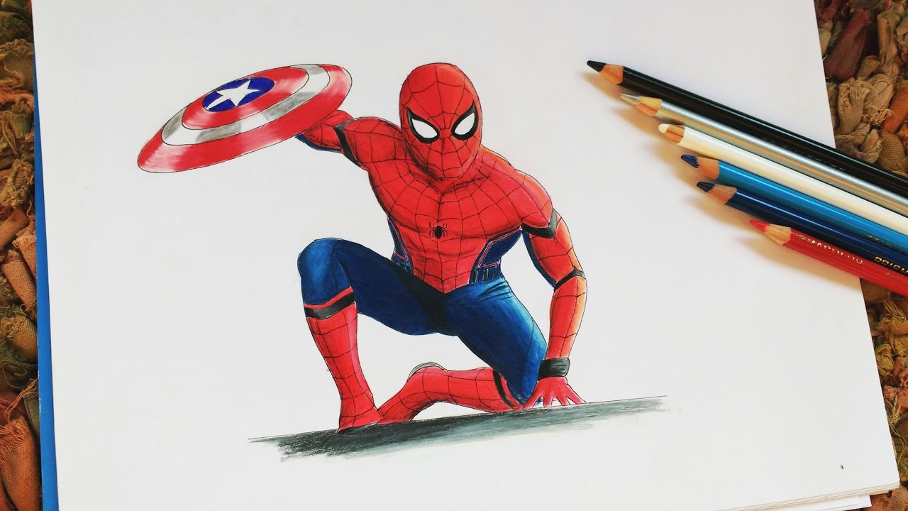 How To Draw Spiderman Civil War/Speed Painting [Incredible Sketches] -  YouTube