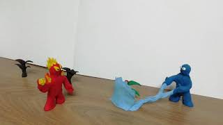 AGUA vs FUEGO | STOP MOTION PLASTILINA