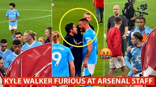 Kyle Walker And Haaland Clash With Arsenal Staff After Losing