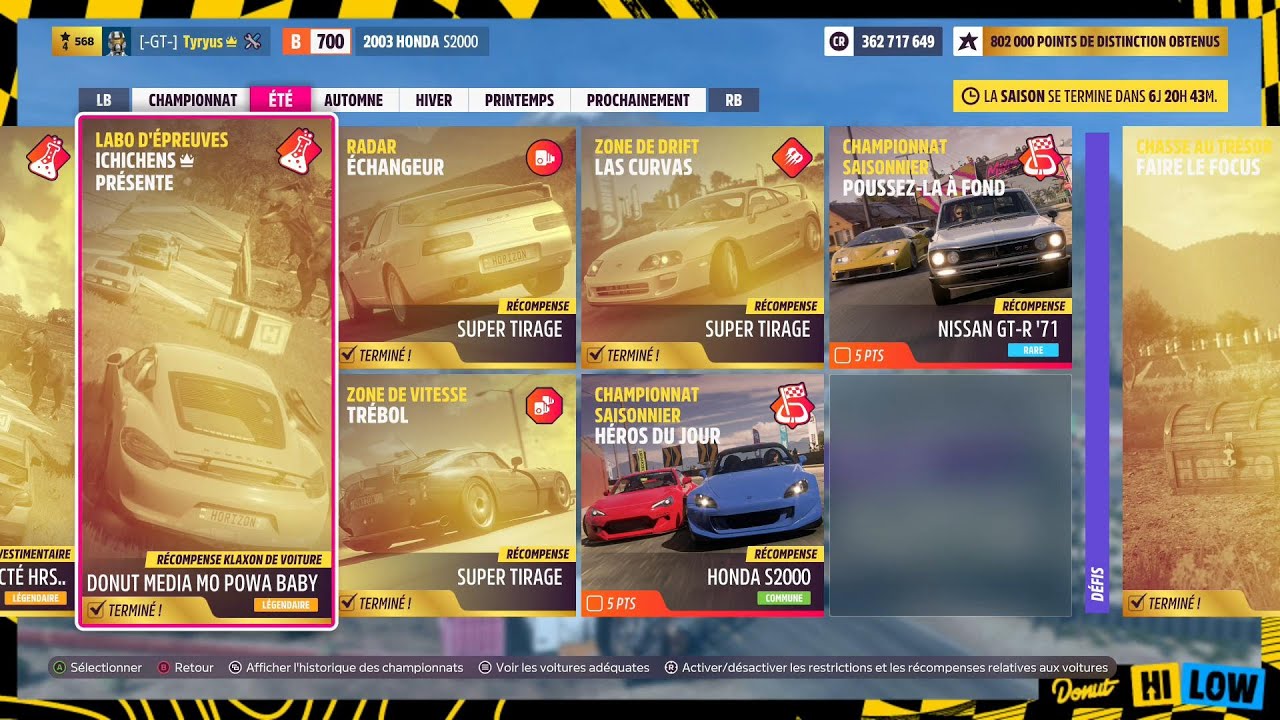Forza Horizon 5 (FH5) Labo d'épreuves : GRANITHAUPT BERGPASS. ICHICHENS.