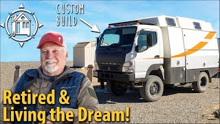 Senior retires in a custom overlander after losing wife & hiking