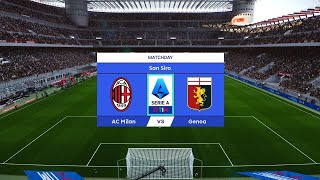 AC Milan vs Genoa | San Siro | 2023-24 Serie A | PES 2021