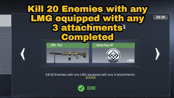 Kill 20 Enemies with any LMG equipped with any 3 attachments | SEASONAL Point Blank COD Mobile