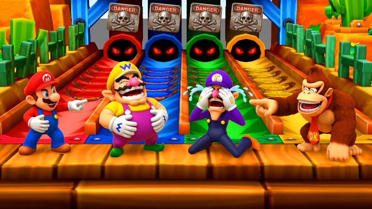 マリオパーティスターラッシュ】究極のミニゲーム対決マリオVsワリオVs