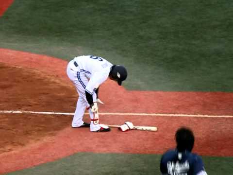 大原淳也 9回裏同点タイムリー 2011.3.20 ベイスターズ