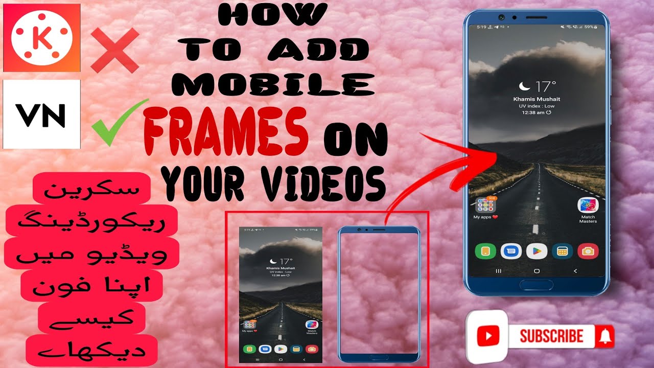How to add mobile frame on YouTube videos | VN Editor | Urdu/Hindi ...