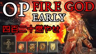 Elden Ring - Early OP Fire God Pure Faith Incantation Only Build